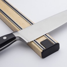 Bisigrip Rubberwood Knife Rack With Endcaps (300mm)