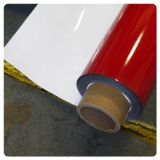 0.5mm x 1000mm white gloss dry wipe surface with 1mm foam backed adhesive